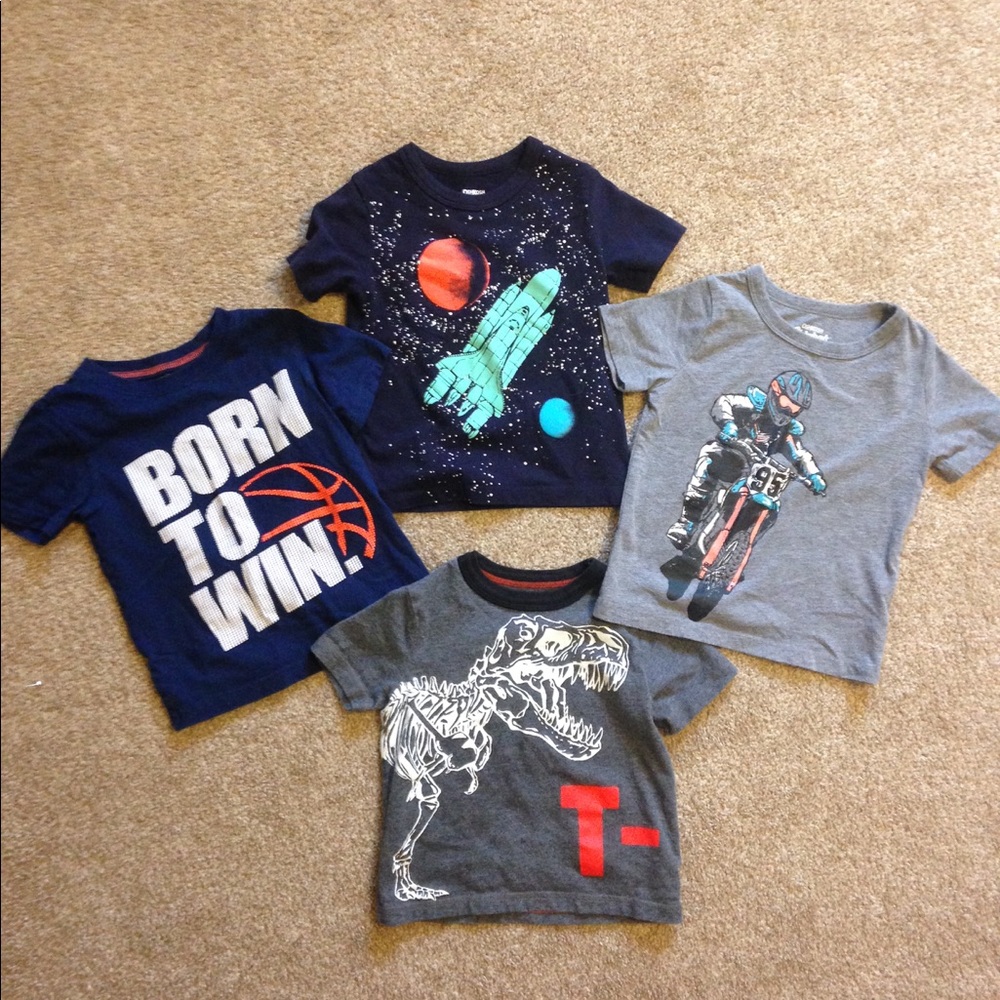 4 Toddler Boys 2T Tees